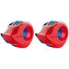 tesa 2 x 57858 Hand Dispenser Mini Clear (2 Pieces), Blue-red