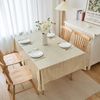 Vinyl Tablecloth with Flannel Backing, Champagne, Waterproof, Stain-Resistant...