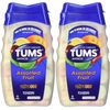 Tums Ultra Strength 1000 Chewable Tablets Assorted Fruit - 72 ct, Pack of 2