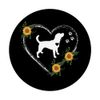 Beagle Heartbeat With Paw Prints On Black PopSockets Swappable PopGrip
