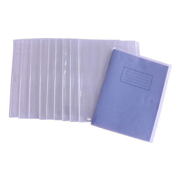 Bright Ideas Clear PVC Book Covers – A5, 250 Micron, Pack of 10 Covers. Thicker and Extra Strong Sturdy Plastic Book Covers. Easy to Clean Plastic and Wipeable Made to Protect School Exercise Books