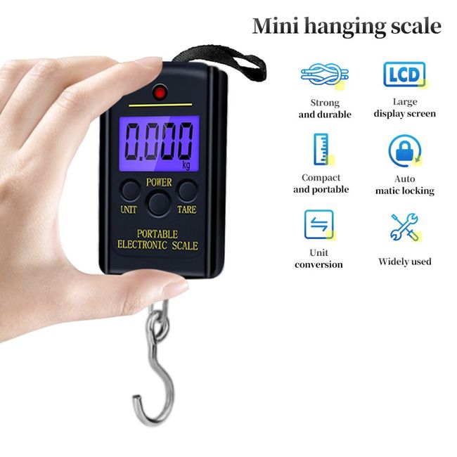 Portable Scale Digital LCD Display Electronic Luggage Hanging