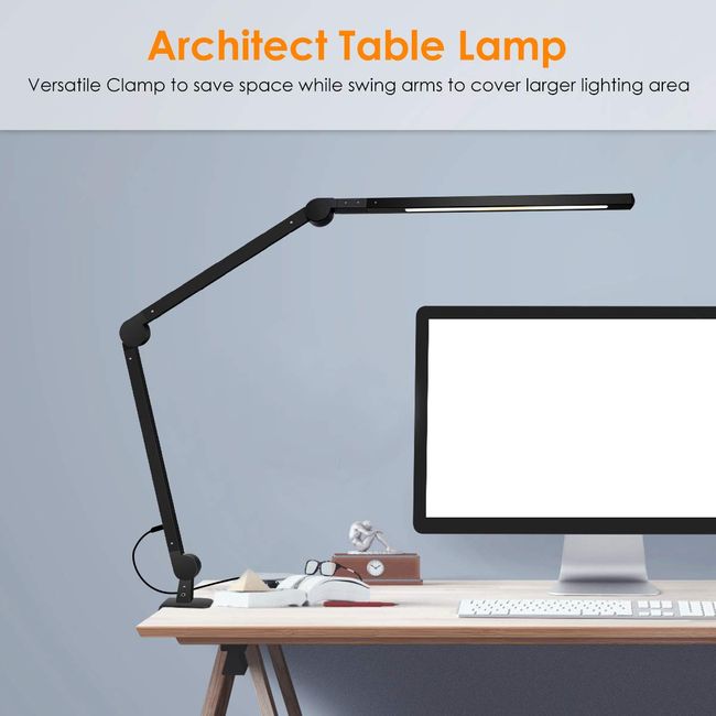 Desk Lamps for Office Desk Lamps for Home Office.Flicker-Free, Eye-Friendly  Desk Lights for Home Office.Led Desk Lamp with Clamp Memory  Function.Drafting Table Light with Automatic Off Timer Function 