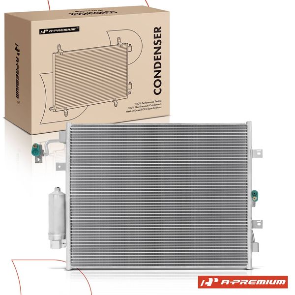 AC Condenser with Receiver Drier & Bracket for Nissan Titan 2017-2019 All Engine