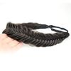 BOBIYA Wide Fishtail Synthetic Hair Braided Headband Classic Chunky Plaited Braids Elastic Stretch Hairpiece Women Girl (Deep Brown)