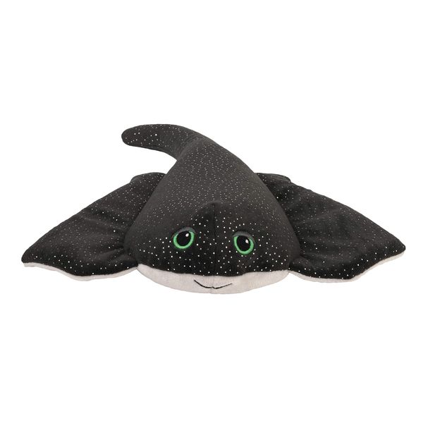 Warmies Heat Cushion/Soft Toy Manta Ray Millet Lavender Filling 35 cm 650 g, Black, 16926805