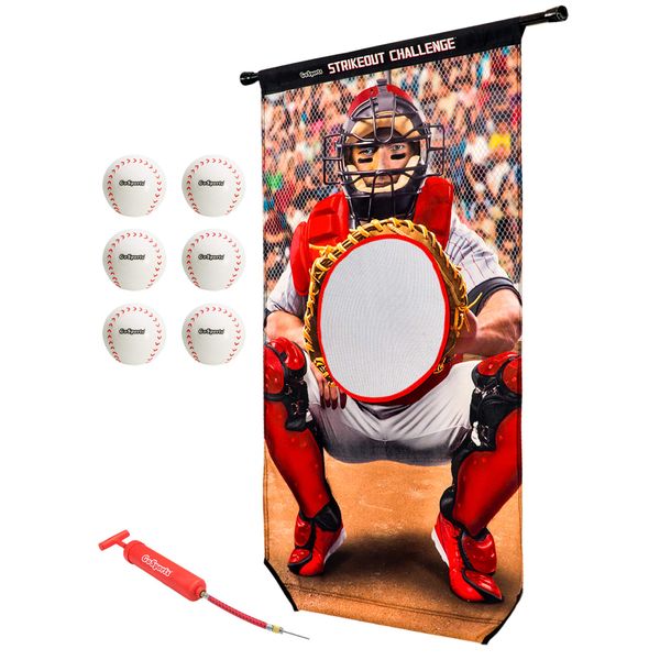 GoSports Football & Baseball Toss Games Available in Football Red Zone Challenge or Baseball Pro Pitch Challenge Choose Between Backyard Toss or Door Hang Targets