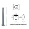 CRL D990A14E Satin Anodized 14" End Design Series Partition Post