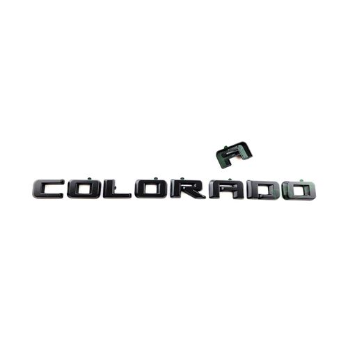 Overlay New Emblem 3D Letter Side Door Rear Tailgate Badge Nameplate Compatible with 2023-2024 Colorado Set (Matte Black)