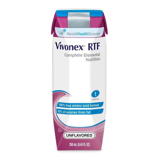 Vivonex Tube Feeding Formula, RTF 250 mL Carton Unflavored Adult, Case of 24