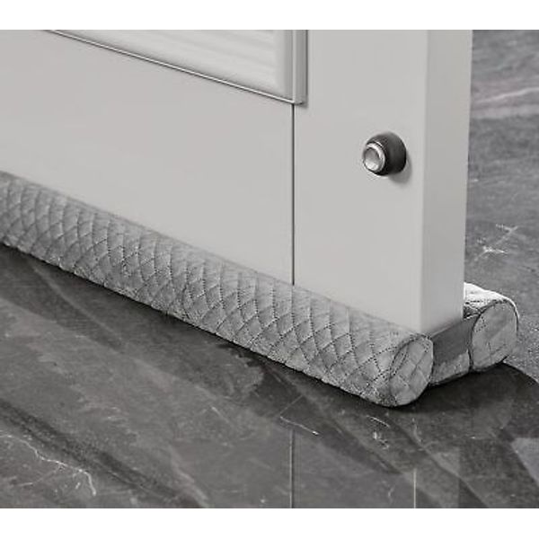 Premium Velvet Door Draft Stopper, 30'' to 36'' Adjustable Gap Filler, Double-Si