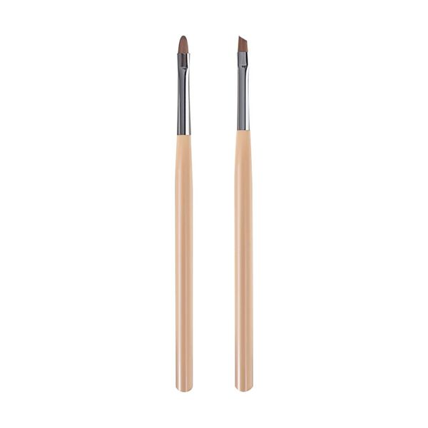 2 Pcs Acrylic Nail Art Brushes Nail Polish Remover Brushes Nail Design Painting Brushes Manicure Nail Brushes Nail Clean Up Tool with Cap for Salon