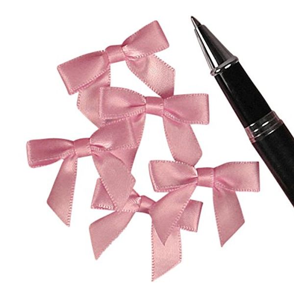 Pink Satin Bows, 1-3/8"