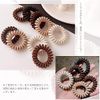 Aollaa Hair Elastics, Spring Rubber, Fabric, 5 Colors, 10 Pieces, No Marks, Popular Spiral Hair Ties, Gentle Atmosphere, Natural Color, Stylish Hair Accessory, Hair Tie, Hair Tie, Hair Arrangement, Coil Hair Ring, Adults, 10 Pieces