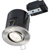 230V IP20 Tilt GU10 Fire-Rated Downlight Chrome