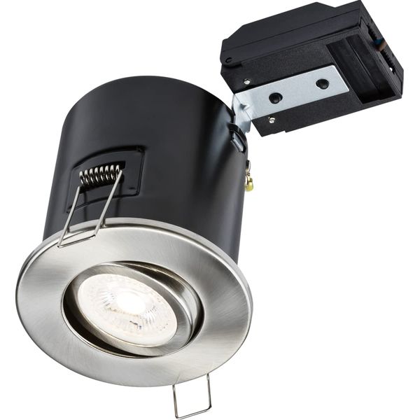 230V IP20 Tilt GU10 Fire-Rated Downlight Chrome