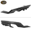 Fits 16-24 Chevy Camaro Rear Bumper Lip Diffuser Quad Exhaust Tip Matte Black PP