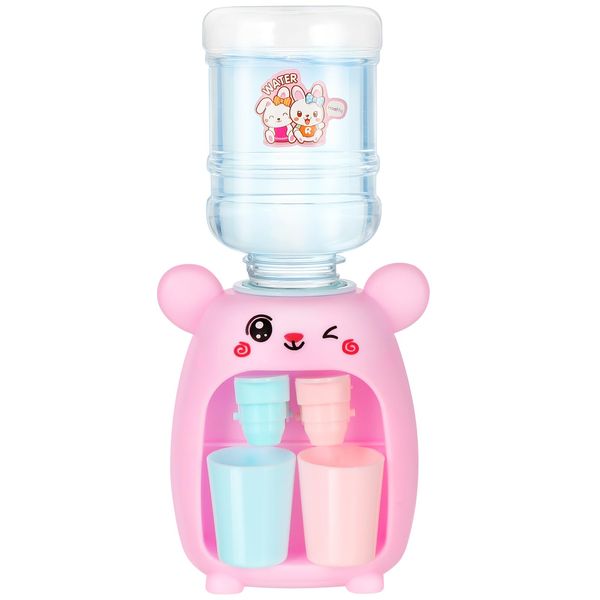 Toddmomy Kids Water Dispenser Toy Mini Water Machine Toy Children Lovely Water Dispenser Drink Water Machine Toy for Kids (Pink)