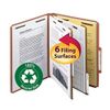 Smead 100% Recycled Pressboard Classification File Folder, 2 Dividers, 2"