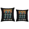 DNA Genome Sequencing Genetic Science DNA Tree Throw Pillow