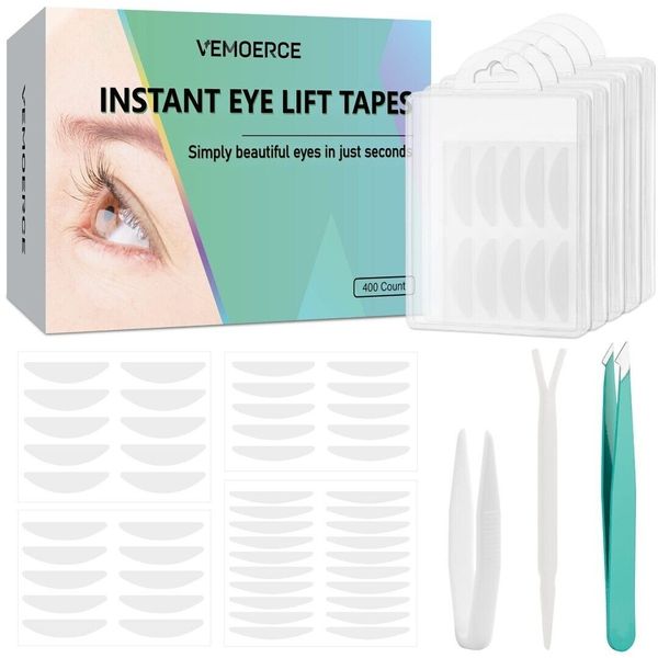 Vemoerce Eyelid Tape 4 Hooded Eyes Invisible 400Pcs, Eyelid Lifter Strips –...