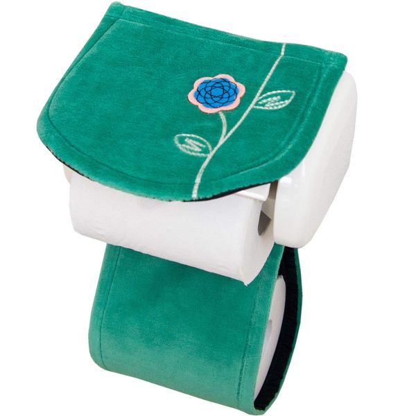 OKA Etoffe Twa Toilet Paper Holder Cover, Nordic, Approx. 9.1 x 7.1 x 0.8 Inches (23 x 18 x 2 cm), Green