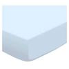 SheetWorld Fitted Basket Sheet - Organic Baby Blue Jersey Knit - Solid Colors