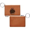 Personalized Mums Flower Leatherette Keychain ID Holder - Single Sided