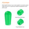 sourcing map 4Pcs Guitar 3 Way Pickup Switch Tip M4 Plastic Toggle Switch Knobs for LP Electric Guitar, Green