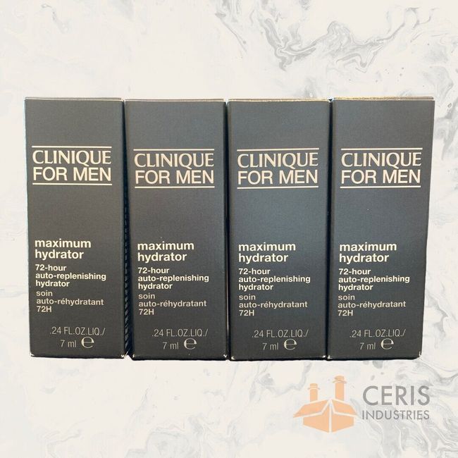 4x CLINIQUE for Men Maximum Hydrator 72-Hour Auto-Replenishing hydrator .24oz