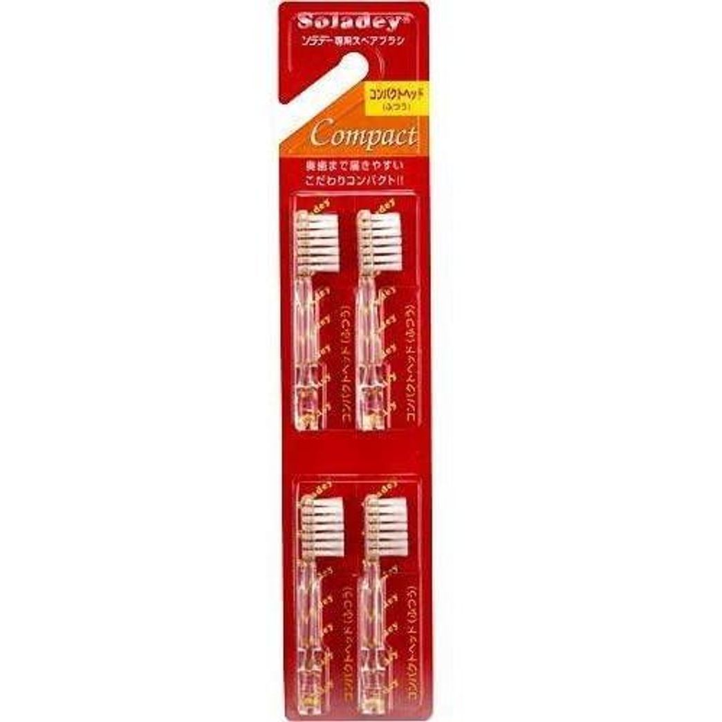 Soladey N4 Ionic Toothbrush Replacement Heads Compact Medium 4 ct.