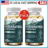 (2 Pack)Resveratrol Capsules 1200MG Maximum Strength, Anti Aging, Antioxidant