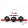 Genuine Fender Stratocaster/Strat Black Guitar Control Knobs - 2 Tone, 1 Volume