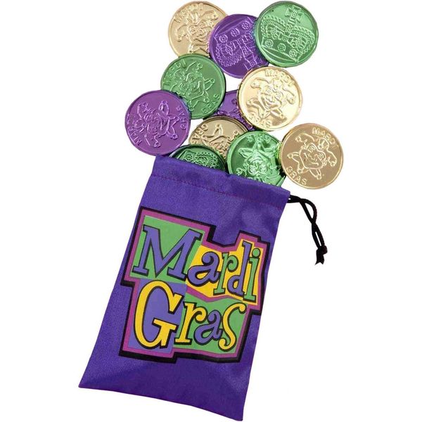 PMU Pouch Party Mardi Gras Coins Accessories (1/pkg) Pkg/1