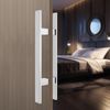 450*40*10mm H-shaped Double Sided Mirror Polishing Push Pull Door Handle Silver 