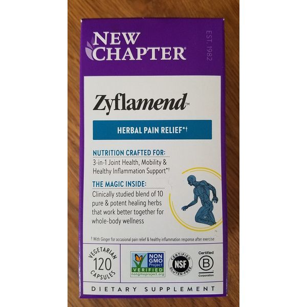 New Chapter Zyflamend Herbal Pain Relief - 120 Caps Authentic Exp.6/26 Free Ship