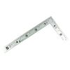 Shinwa Sokutei Measuring Square, Flat, Silver, Same Scale on Front and Back, 10008