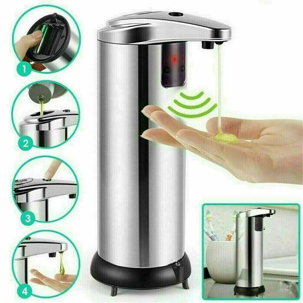 Stainless Steel Automatic Soap Dispenser  Touchless Smart Infrared Motion Sensor