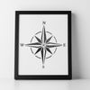 CraftStar Nautical Compass Rose Stencil - Reuseable Craft, Home Decor Stencil