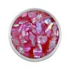 Quiges Stainless Steel Interchangeable Mini Coin 12mm Pink Flakes Shell