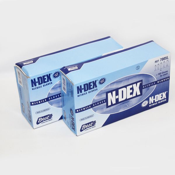 Made in USA 200ct Nitrile Disposable Gloves 4 mil Large Size 8-9 Latex Free