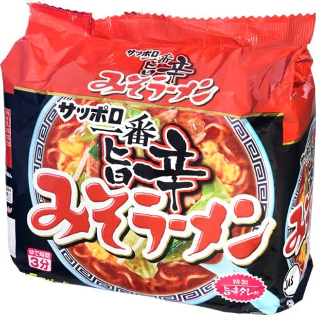 Sanyo Sapporo Ichiban Miso Ramen, Spicy, Pack of 5