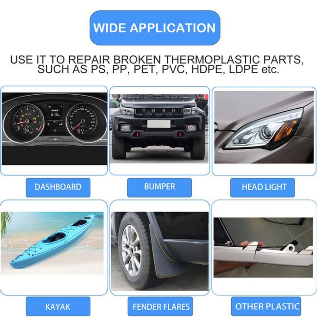 Professional Hot Stapler Tools Car Bumper Repair Kit Real CE Garage PVC  Plastic Soldering Gun Plastic