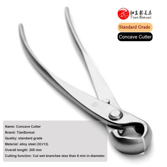 TianBonsai 6-PCS Bonsai Tool Set Including Concave Cutter Straight