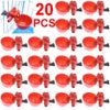 20x Poultry/Quail Water Drinking Cups Chicken Hen Plastic Automatic Drinker NEW