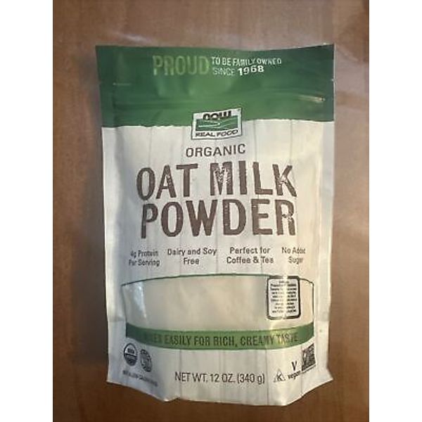 NOW Foods Organic Oat Milk Powder 12 oz Pwdr FREE SHIPPING