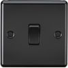 Knightsbridge 10AX 1G 2 Way Plate Switch - Matt Black