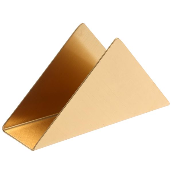 STOBAZA Napkin Stand, Stylish, Tabletop, Napkin Holder, Stainless Steel, Triangular, Decorative, Tissue Storage, Work, Home