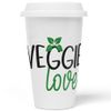 JUNIWORDS To-Go Becher mit Deckel, Veggie love