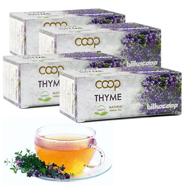 80 Tea Bags Bio Thyme Herbal Tea (100%) 4 Boxes 1g Bags